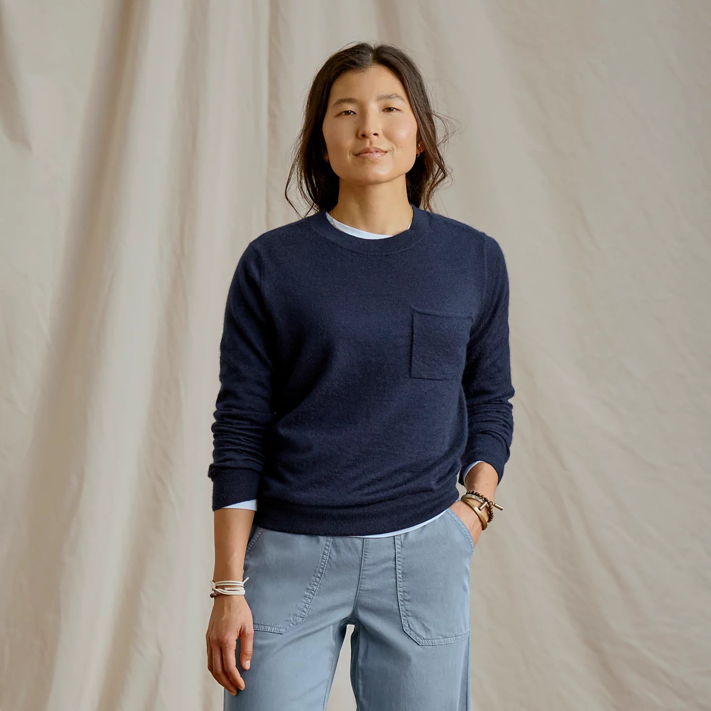 Orvis Women|Last Release Featherweight Cashmere Crewneck Sweater