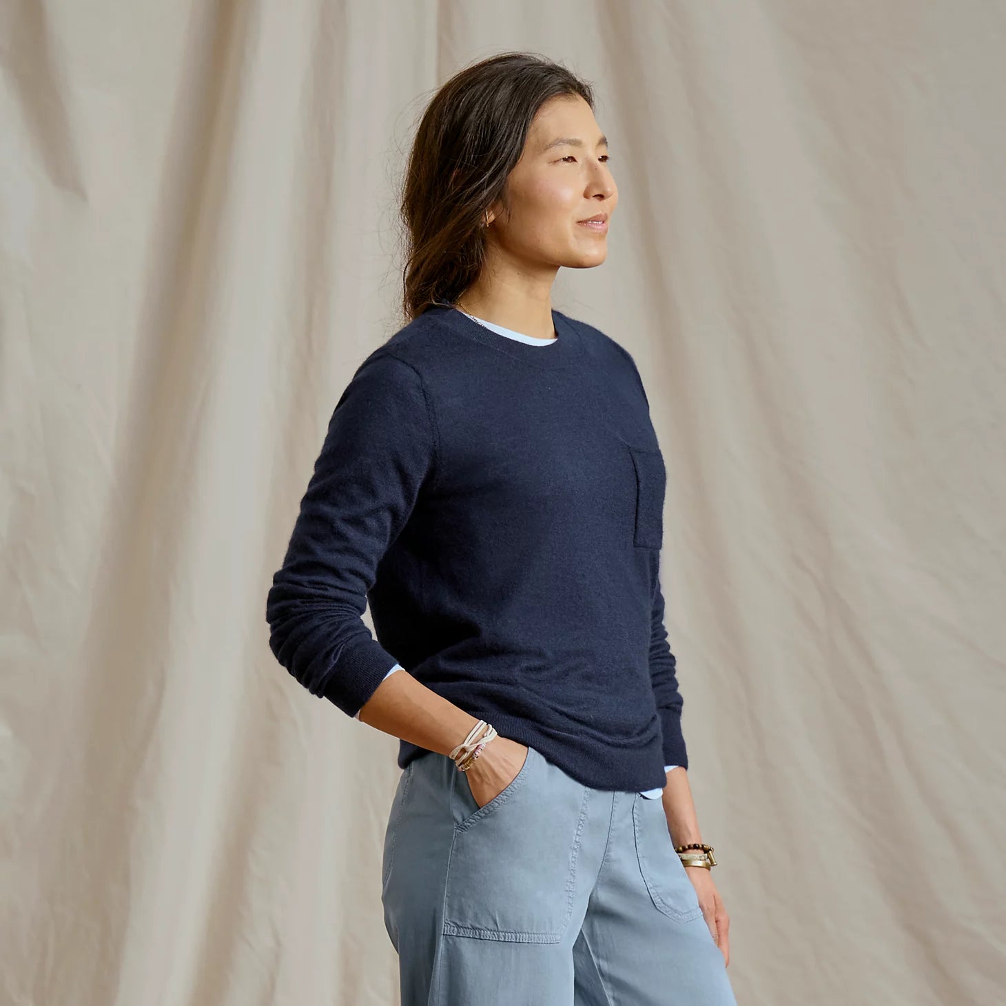 Orvis Women|Last Release Featherweight Cashmere Crewneck Sweater
