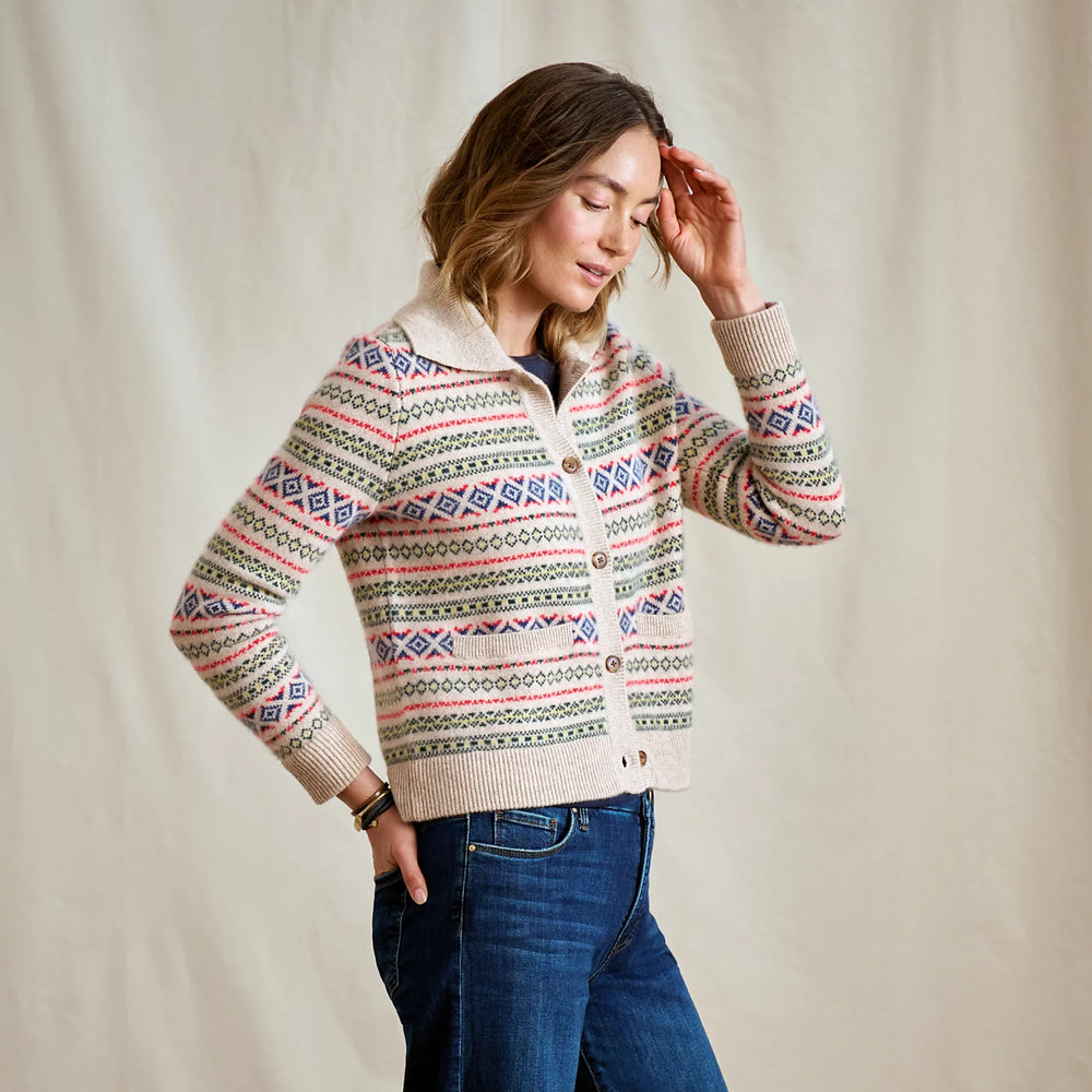 Orvis Women|Last Release Fair Isle Patterned Brushed Cashmere Cardigan