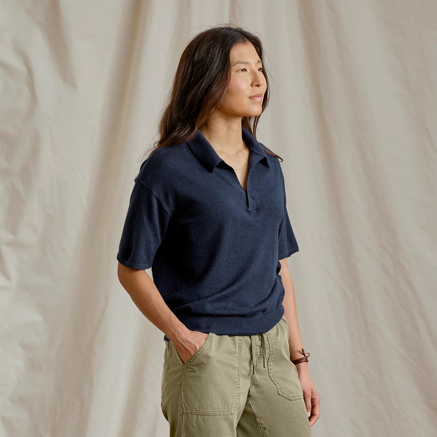 Orvis Women|Last Release Featherweight Cashmere Polo Tee