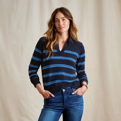 Orvis Women|Last Release Brookside Striped Polo Sweater
