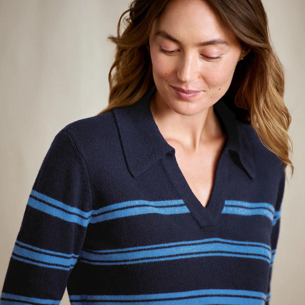 Orvis Women|Last Release Brookside Striped Polo Sweater