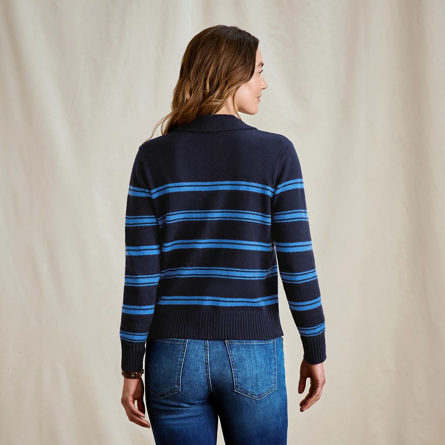 Orvis Women|Last Release Brookside Striped Polo Sweater