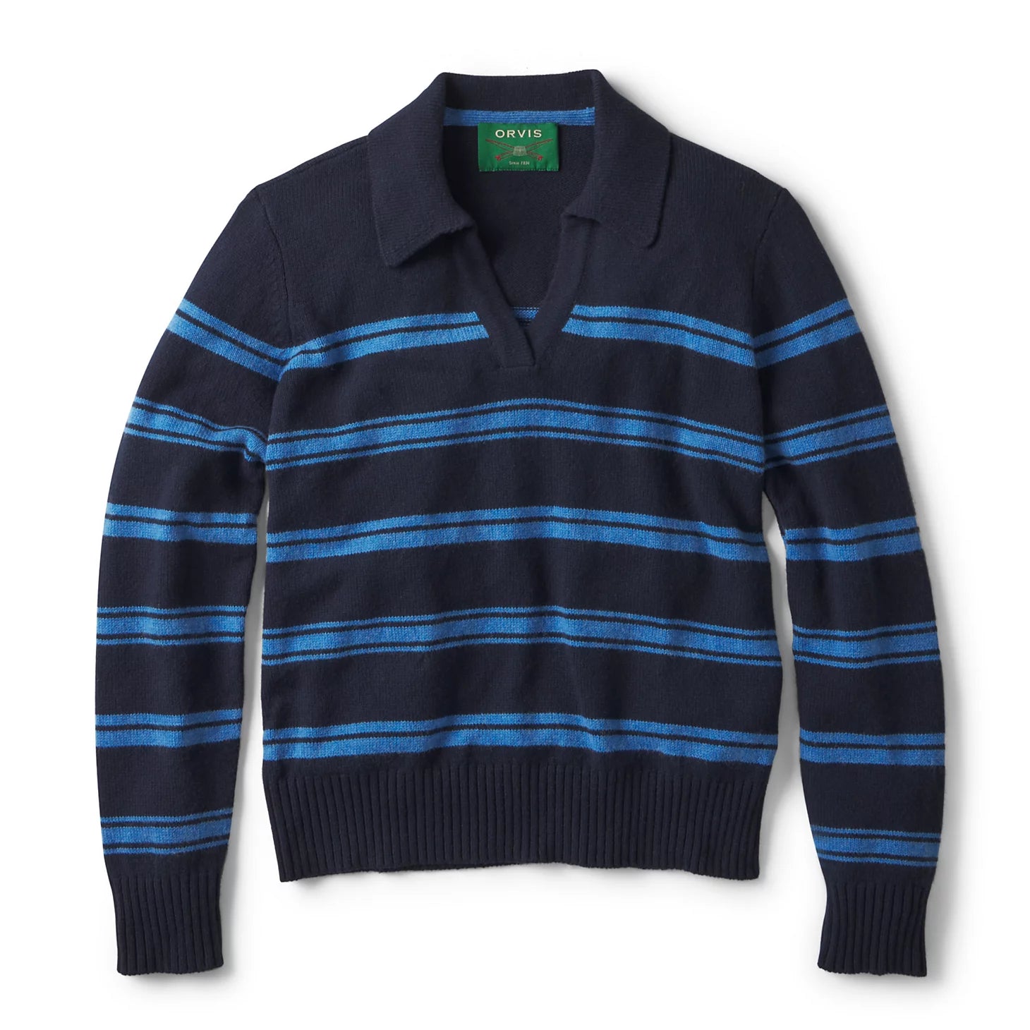 Orvis Women|Last Release Brookside Striped Polo Sweater