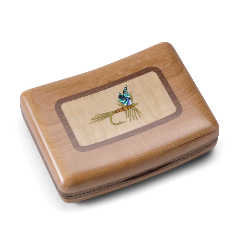 Orvis Fly Fishing A.L. Swanson River Series Fly Boxes - Wood Inlay