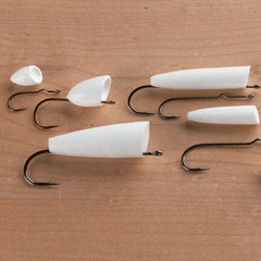 Orvis Fly Fishing Popper Bodies with Hooks - Pencil Popper Bodies with Size 1 and 4 Hooks