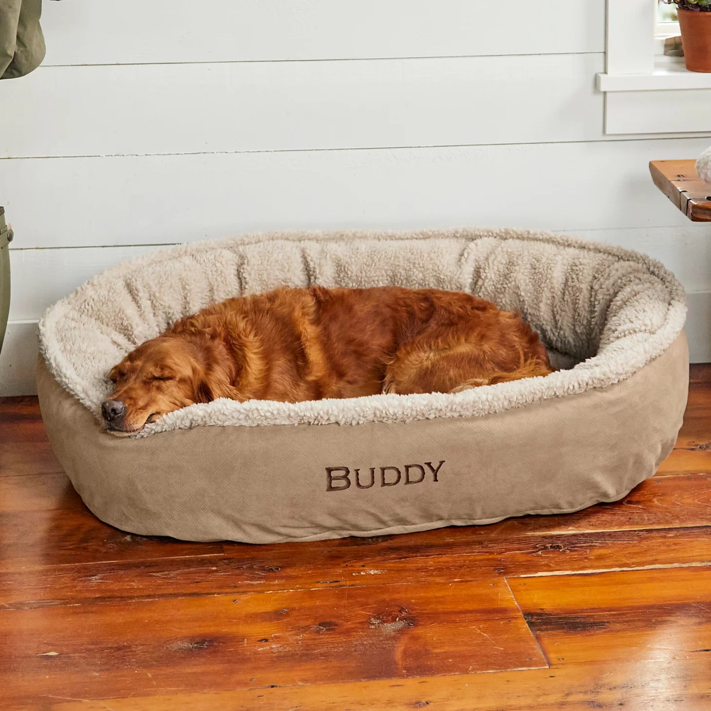 Orvis Dog Orvis ComfortFill-Eco™ Wraparound Dog Bed with Fleece