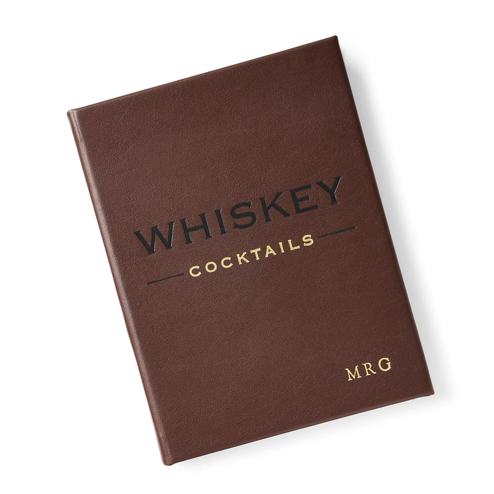 Orvis Home Goods Leather-Bound Whiskey Cocktails Book