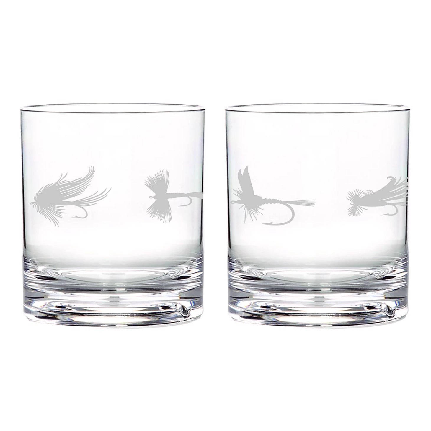 Orvis Home Goods Fly Fishing Cocktail Glasses