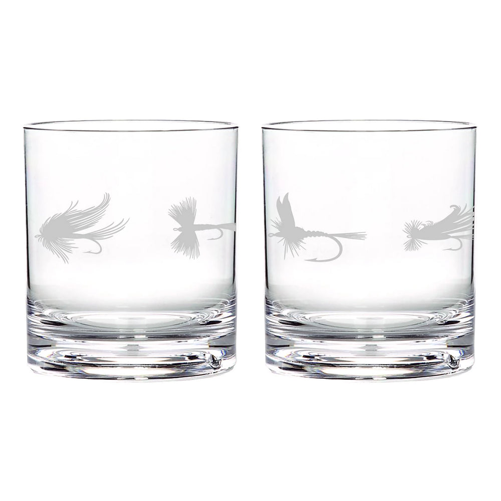 Orvis Home Goods Fly Fishing Cocktail Glasses
