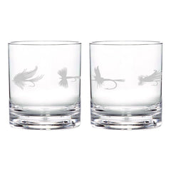 Orvis Home Goods Fly Fishing Cocktail Glasses