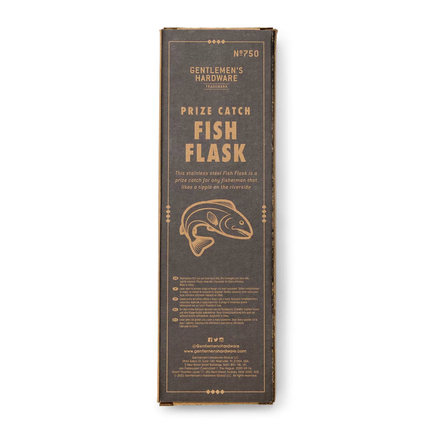 Orvis Home Goods Gentlemen's Hardware Fish Flask